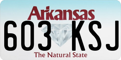 AR license plate 603KSJ