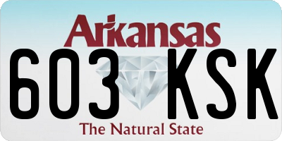 AR license plate 603KSK