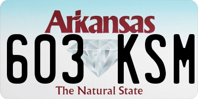 AR license plate 603KSM