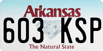AR license plate 603KSP