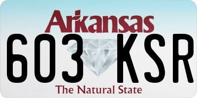 AR license plate 603KSR