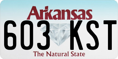 AR license plate 603KST