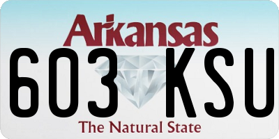 AR license plate 603KSU