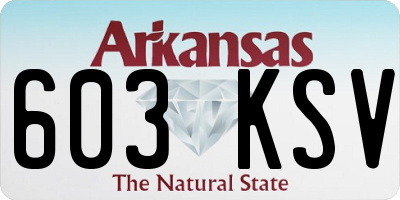 AR license plate 603KSV
