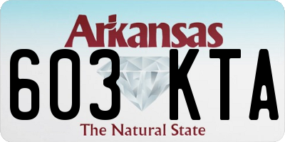 AR license plate 603KTA