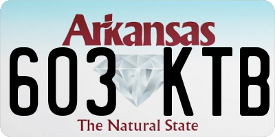 AR license plate 603KTB