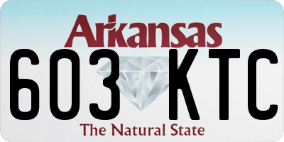 AR license plate 603KTC