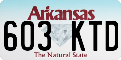 AR license plate 603KTD