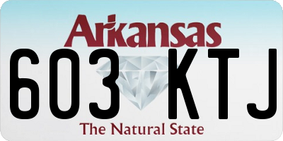 AR license plate 603KTJ