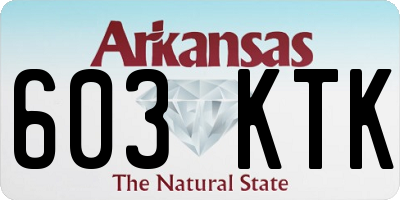 AR license plate 603KTK