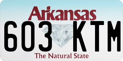 AR license plate 603KTM