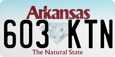 AR license plate 603KTN