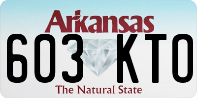 AR license plate 603KTO