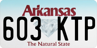 AR license plate 603KTP