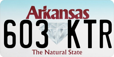 AR license plate 603KTR