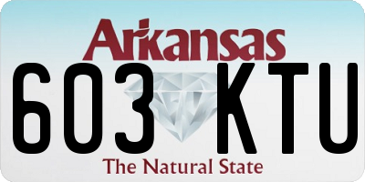 AR license plate 603KTU