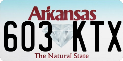 AR license plate 603KTX