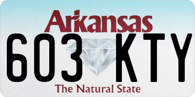AR license plate 603KTY