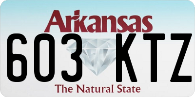 AR license plate 603KTZ