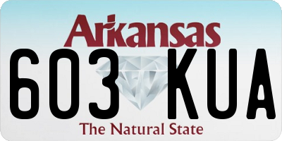 AR license plate 603KUA