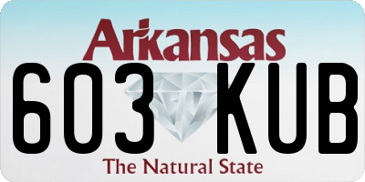 AR license plate 603KUB