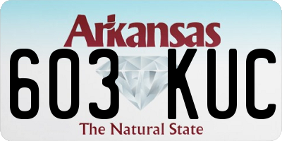 AR license plate 603KUC
