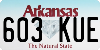 AR license plate 603KUE