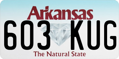 AR license plate 603KUG