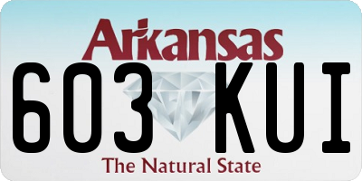 AR license plate 603KUI