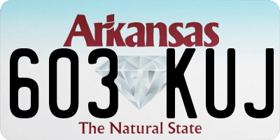 AR license plate 603KUJ