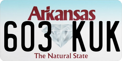 AR license plate 603KUK