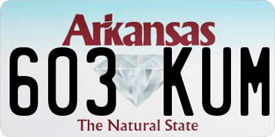 AR license plate 603KUM