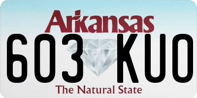 AR license plate 603KUO