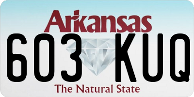 AR license plate 603KUQ