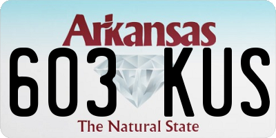 AR license plate 603KUS