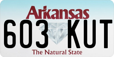 AR license plate 603KUT