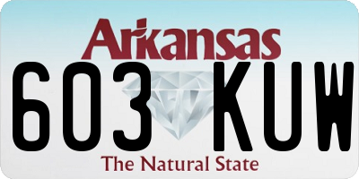 AR license plate 603KUW