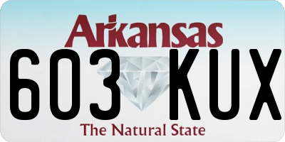 AR license plate 603KUX