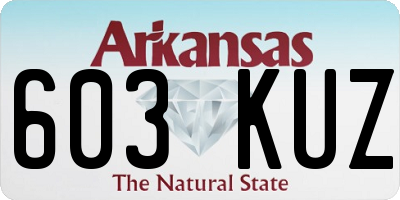 AR license plate 603KUZ