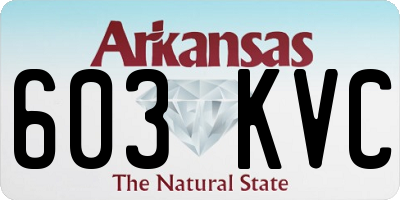 AR license plate 603KVC