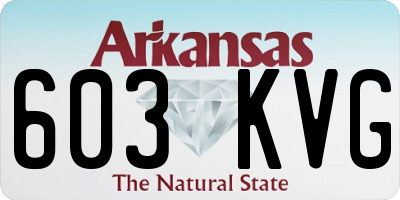 AR license plate 603KVG