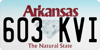AR license plate 603KVI
