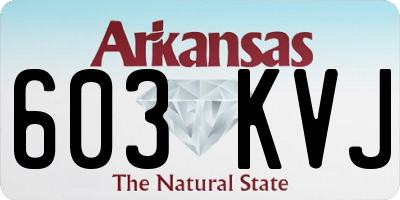 AR license plate 603KVJ