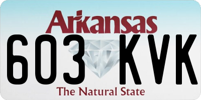AR license plate 603KVK
