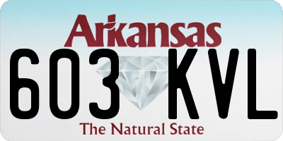 AR license plate 603KVL