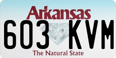 AR license plate 603KVM