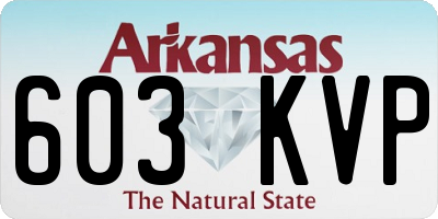 AR license plate 603KVP