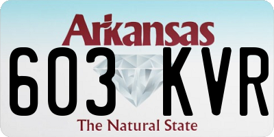 AR license plate 603KVR