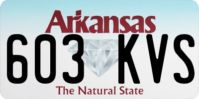 AR license plate 603KVS
