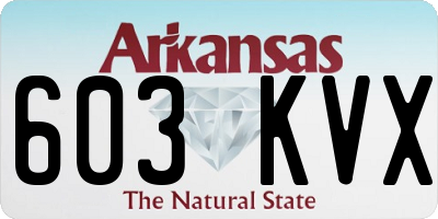 AR license plate 603KVX